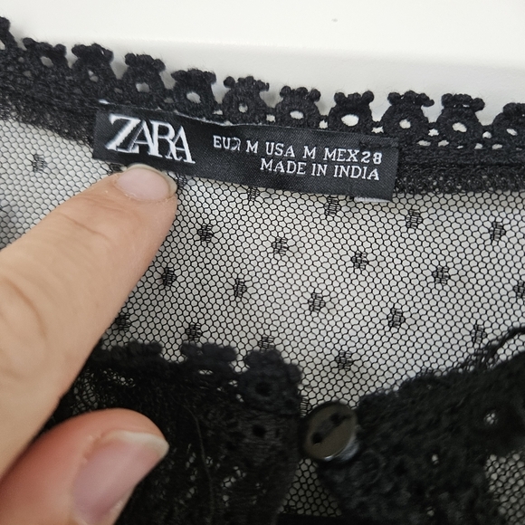 Zara Elegant Black Lace Dress - Picture 6 of 8